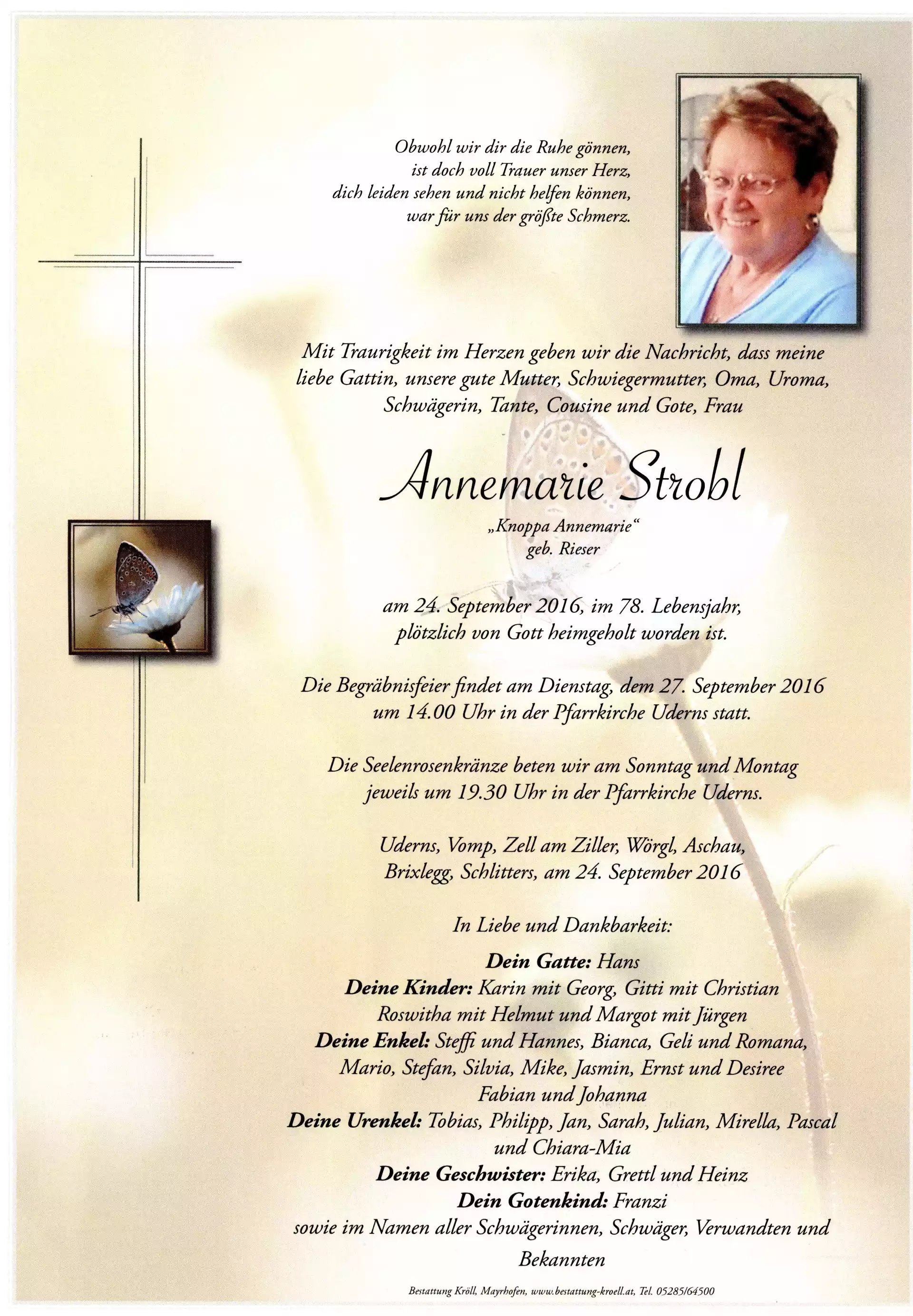 Parte von Annemarie Strobl